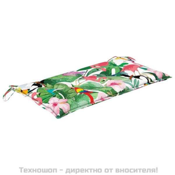 Възглавница за градинска пейка цветна 100x50x7 см оксфорд плат