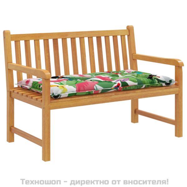Възглавница за градинска пейка цветна 100x50x7 см оксфорд плат