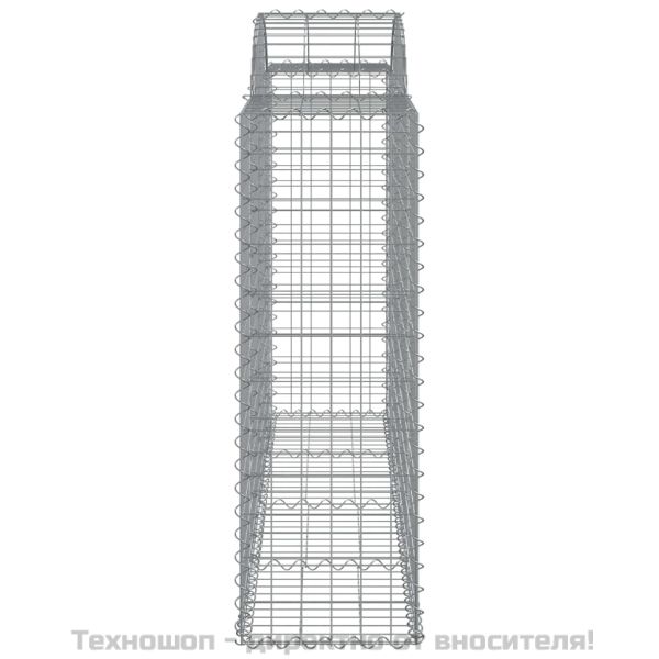 Дъговидна габионна кошница 200x50x120/140 см поцинковано желязо