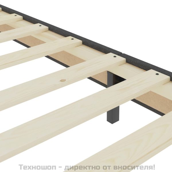 Рамка за боккспринг легло, тъмносива, текстил, 80x200 см