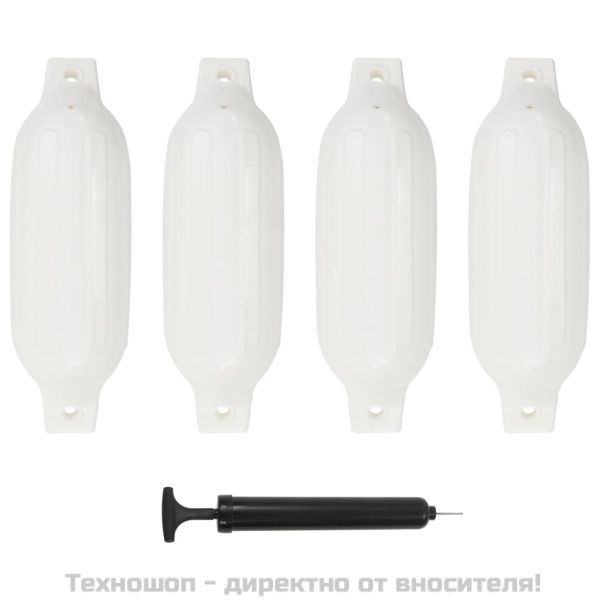 Броня за лодка 4 бр бяла 41x11,5 см PVC