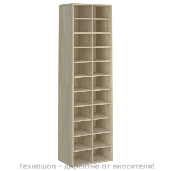 Шкаф за обувки, дъб сонома, 54x34x183 см, инженерно дърво