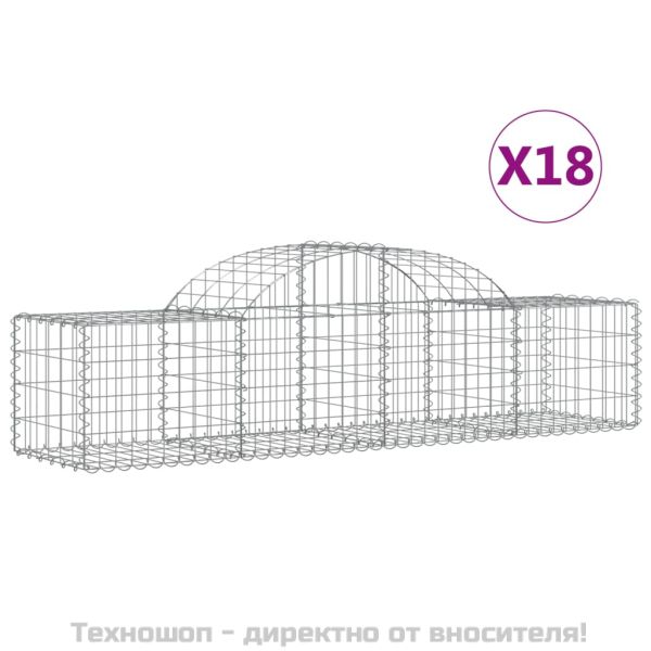 Габионни кошници арка 18 бр 200x50x40/60 см поцинковано желязо