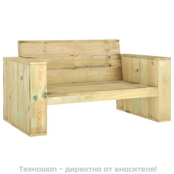 Градински лаундж комплект, 4 части, импрегниран бор масив