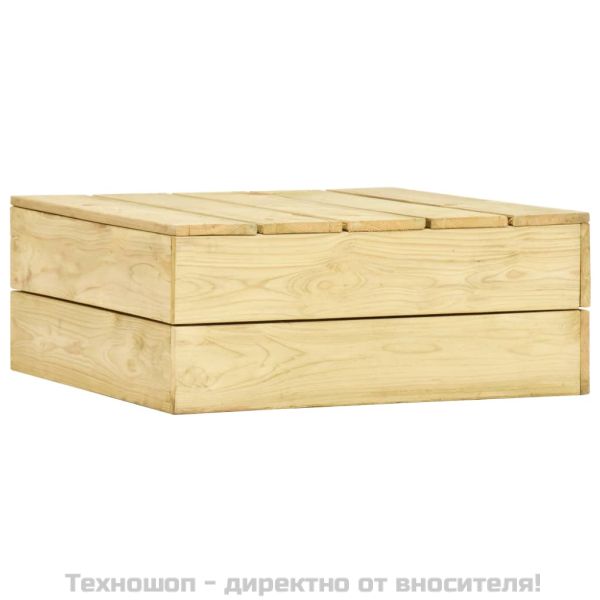 Градински лаундж комплект, 3 части, импрегниран бор масив