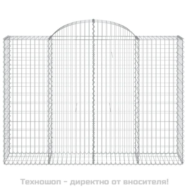 Дъговидна габионна кошница 200x50x140/160 см поцинковано желязо