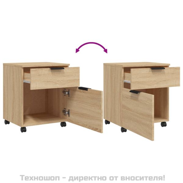 Мобилен архивен шкаф с Дъб сонома 45x38x54 см инженерно дърво