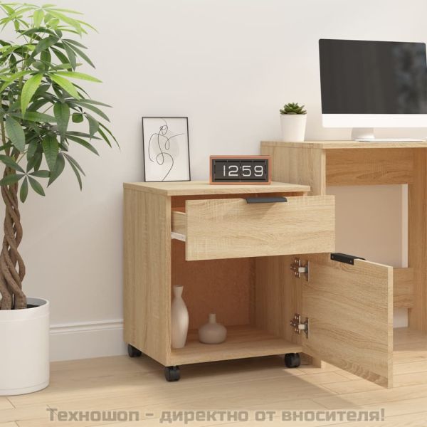 Мобилен архивен шкаф с Дъб сонома 45x38x54 см инженерно дърво