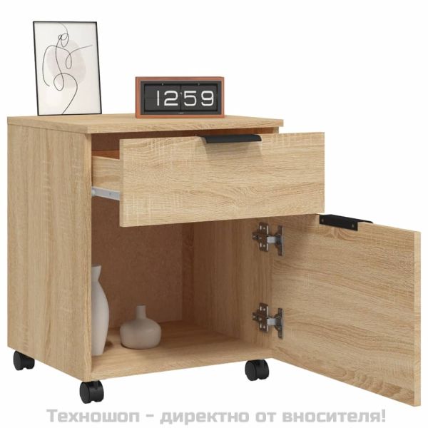Мобилен архивен шкаф с Дъб сонома 45x38x54 см инженерно дърво