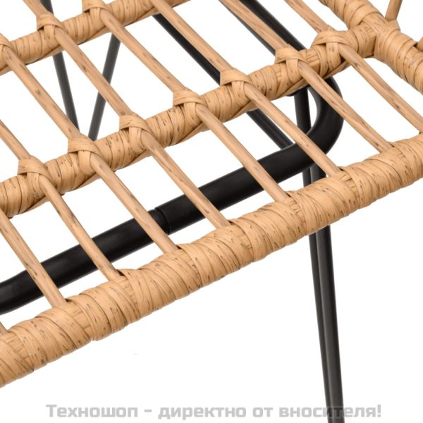 Градински столове 2 бр с подлакътник 56x64x80 см PE ратан