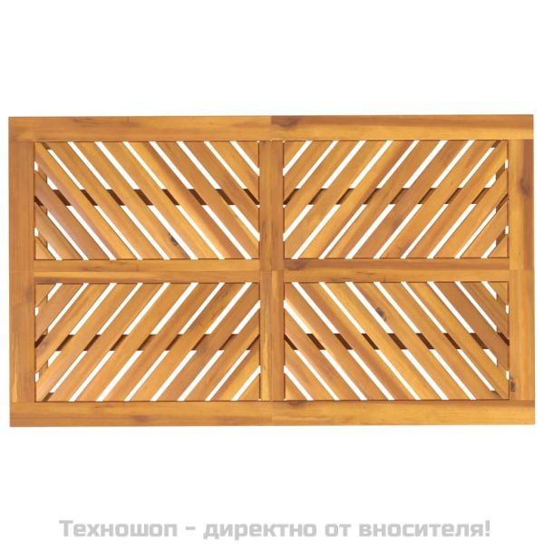 Градинска трапезна маса, 150x90x74 см, акация масив