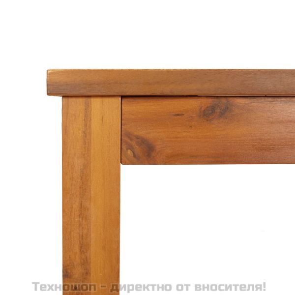 Градинска трапезна маса, 150x90x74 см, акация масив