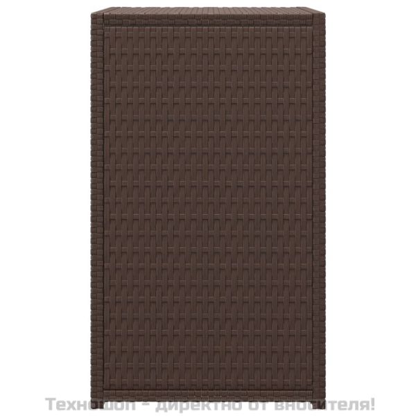 C-образна маса, кафява, 40x35x60 см, полиратан