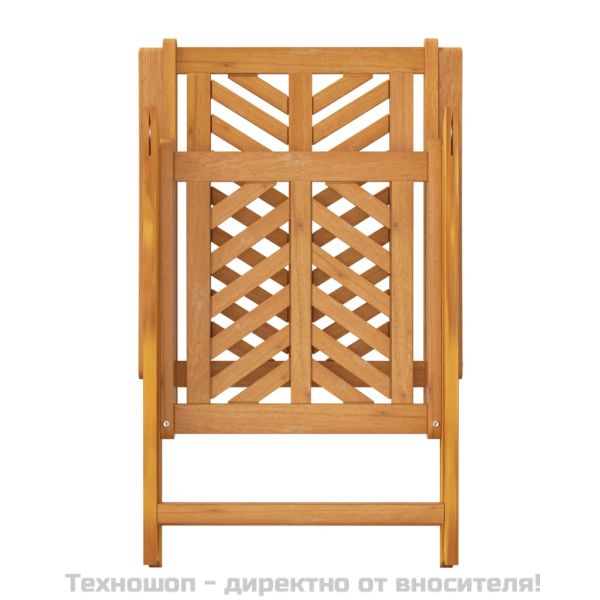 Накланящи се градински столове, 3 бр, акация масив