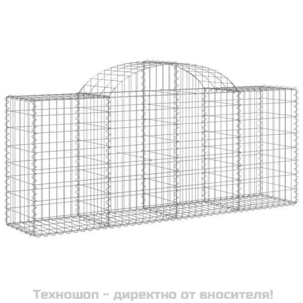 Дъговидна габионна кошница 200x50x80/100 см поцинковано желязо