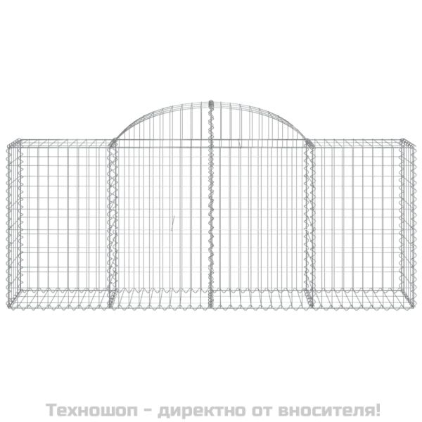 Дъговидна габионна кошница 200x50x80/100 см поцинковано желязо