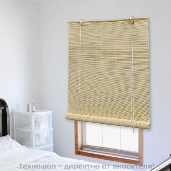 Бамбукова ролетна щора, 140x220 см, естетвен цвят