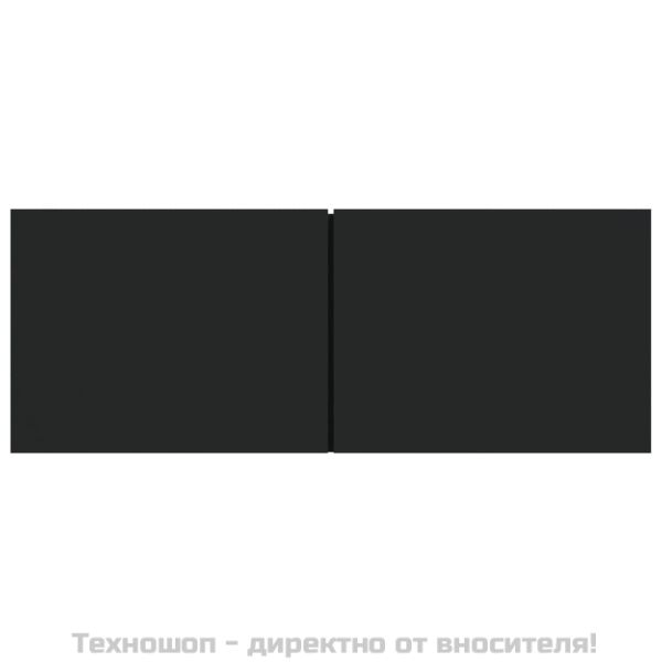 ТB шкафове, 2 бр, черни, 80x30x30 см, инженерно дърво