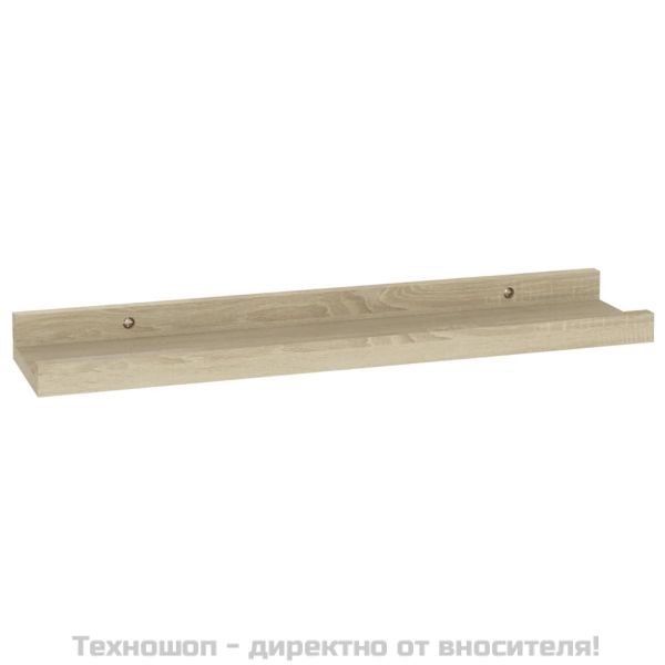 Стенни рафтове, 2 бр., дъб сонома, 40x9x3 см