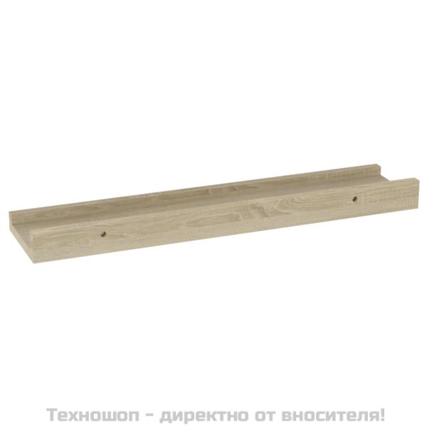 Стенни рафтове, 2 бр., дъб сонома, 40x9x3 см