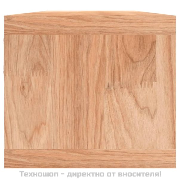 Стенен рафт с кошници 62x18x16 см орехово дърво масив