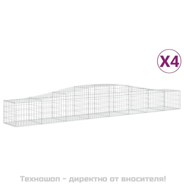 Габионни кошници арка 4 бр 400x50x40/60 см поцинковано желязо