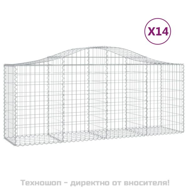 Габионни кошници арка 14 бр 200x50x80/100 см поцинковано желязо