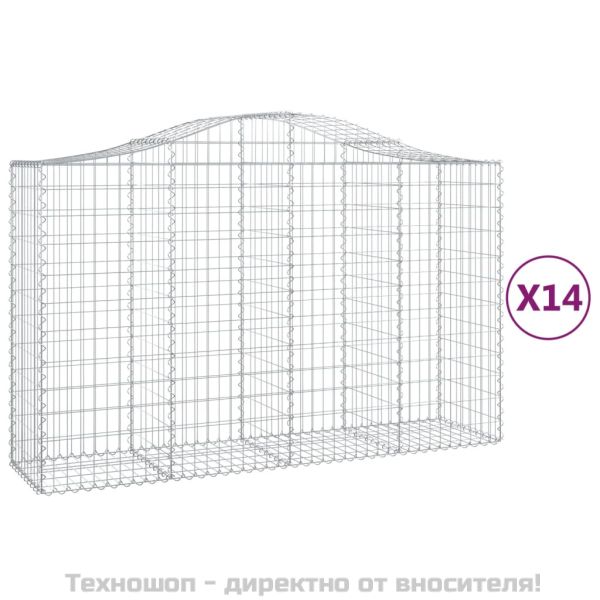 Габионни кошници арка 14 бр 200x50x120/140см поцинковано желязо