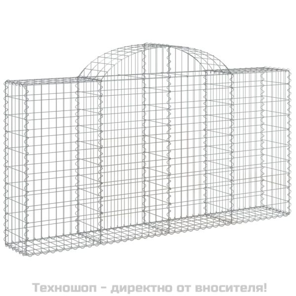 Габионни кошници арка 2 бр 200x30x100/120 см поцинковано желязо