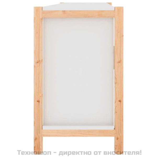 Бюфет, бял, 107x38x60 см, инженерно дърво