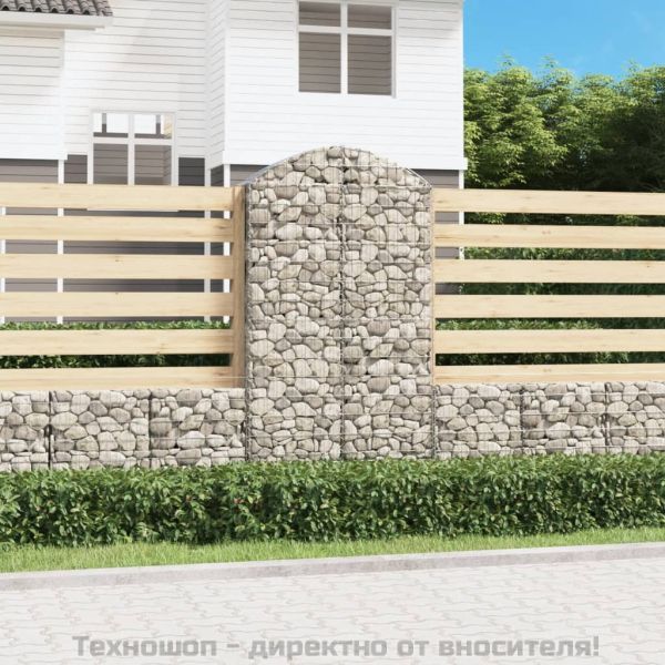 Дъговидна габионна кошница 100x30x180/200 см поцинковано желязо