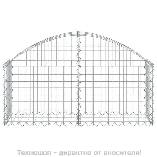 Дъговидна габионна кошница 100x30x40/60 см поцинковано желязо