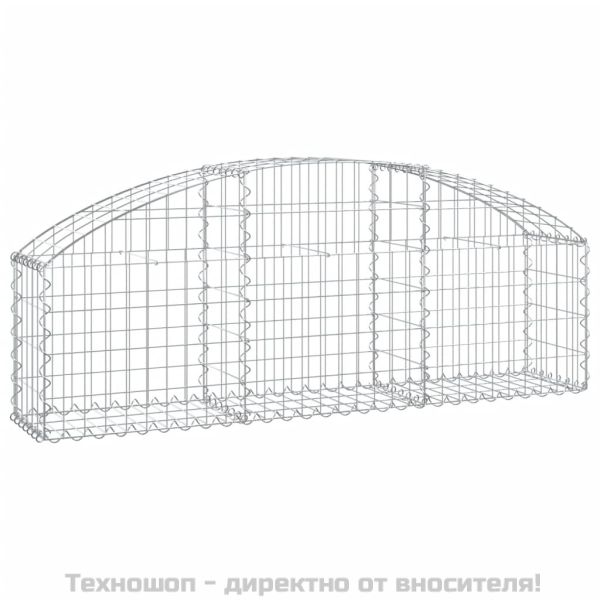 Дъговидна габионна кошница 150x30x40/60 см поцинковано желязо