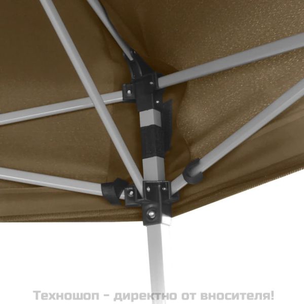 Шестоъгълна pop-up шатра със стени 3,6x3,1 м таупе 220 г/м²