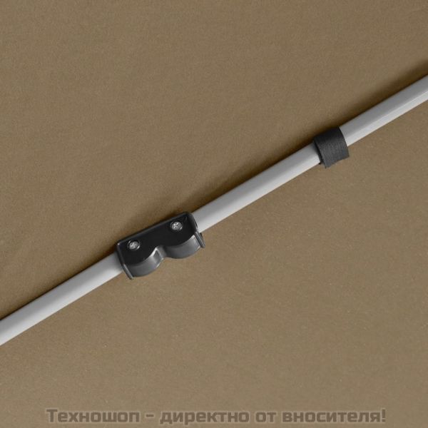 Шестоъгълна pop-up шатра със стени 3,6x3,1 м таупе 220 г/м²