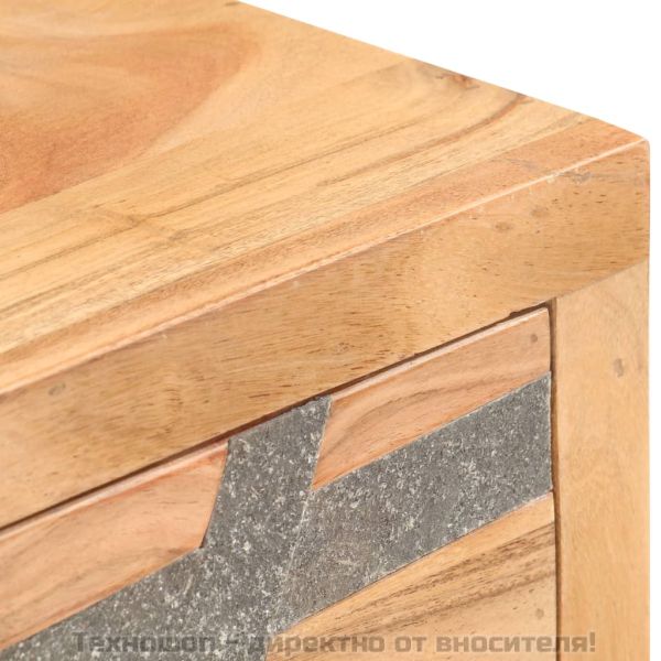 Конзолна маса, 90x30x75 cм, акациево дърво масив