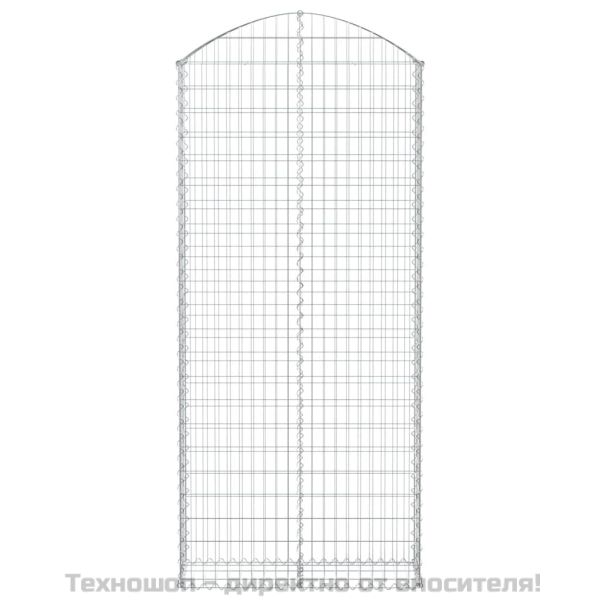 Дъговидна габионна кошница 100x30x220/240 см поцинковано желязо