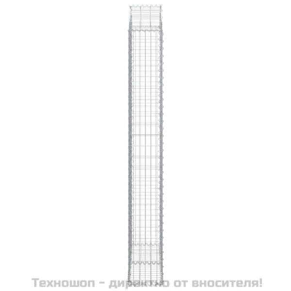 Дъговидна габионна кошница 100x30x220/240 см поцинковано желязо