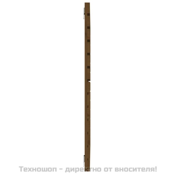 Стенна табла за спалня, меденокафява, 146x3x91,5 см, бор масив