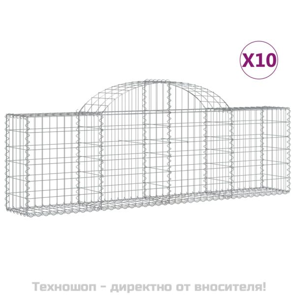 Габионни кошници арка 10 бр 200x30x60/80 см поцинковано желязо
