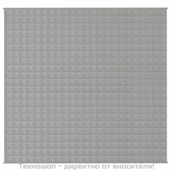 Утежнено одеяло сиво 220x230 см 15 кг плат