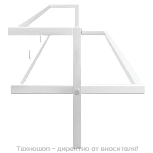 Поставка за кърпи, бяла, 95x25x22 см, желязо