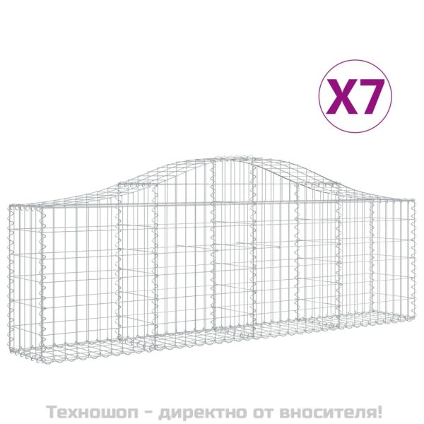Габионни кошници арка 7 бр 200x30x60/80 см поцинковано желязо