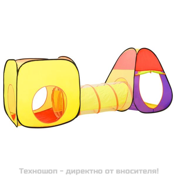 Детска палатка за игра с 250 многоцветни топки 255x80x100 см