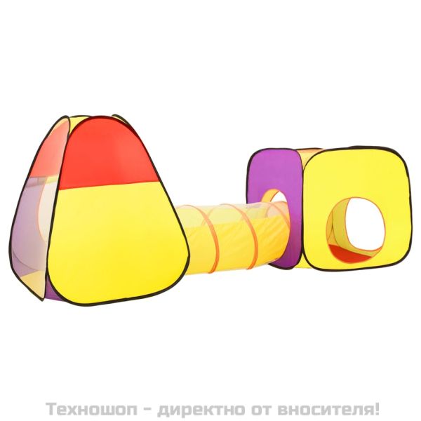 Детска палатка за игра с 250 многоцветни топки 255x80x100 см