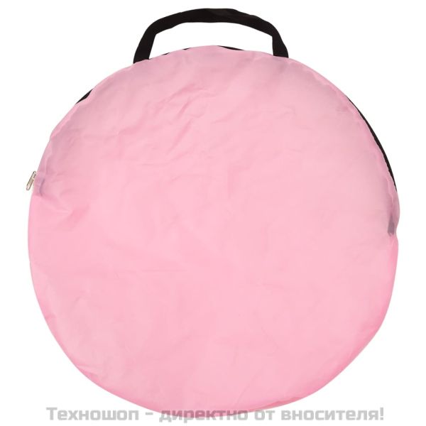 Детска палатка за игра с 250 топки розово 100x100x127 см