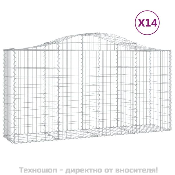 Габионни кошници арка 14 бр 200x50x100/120см поцинковано желязо