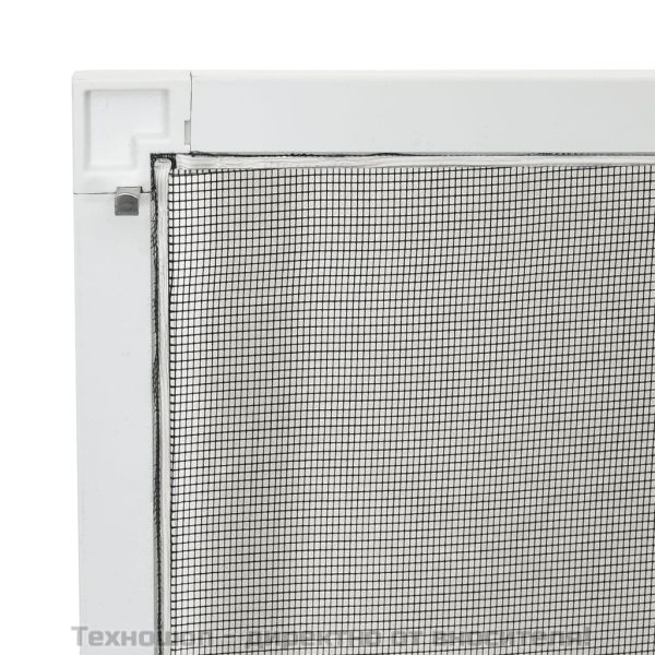 Мрежа против насекоми за прозорци, бяла, 100x120 см