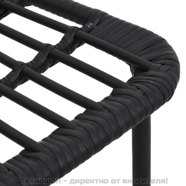 Градински трапезен комплект, 5 части, полиратан и стъкло