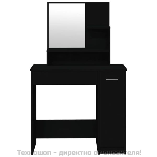 Комплект тоалетка, черен, 86,5x35x136 см